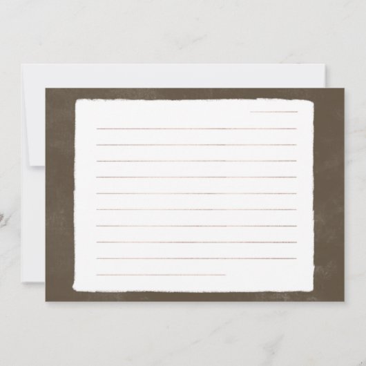 Correspondance Carte de note sur le café (Dos)