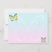 Correspondance Carte de note sur les papillons pastel doux (Dos)