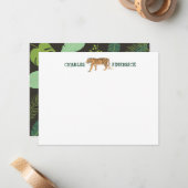 Correspondance Carte de note Tiger personnalisée (Devant/Arrière en situation)