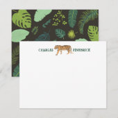 Correspondance Carte de note Tiger personnalisée (Devant / Derrière)