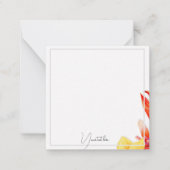Correspondance carte de note tropicale élégante (Devant)