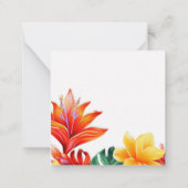 Correspondance carte de note tropicale élégante (Dos)