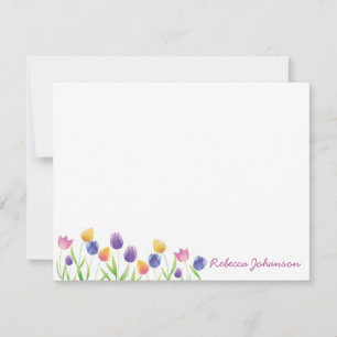 Correspondance Carte de note Tulip personnalisée