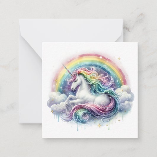 Correspondance Carte de note Unicorn (Devant)