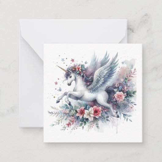Correspondance Carte de note Unicorn (Devant)