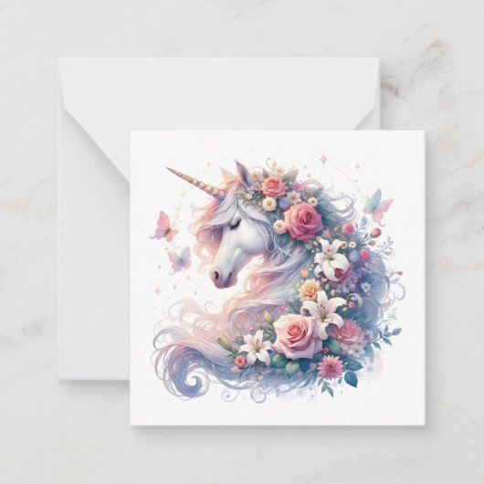 Correspondance Carte de note Unicorn (Devant)