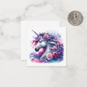 Correspondance Carte de note Unicorn (Devant/Arrière en situation)