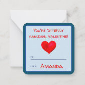 Correspondance Carte de note Valentine pour les enfants de la cla (Dos)