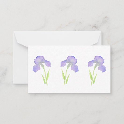 Correspondance Carte de note Violet Iris (Devant)