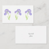 Correspondance Carte de note Violet Iris (Devant / Derrière)