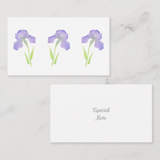Correspondance Carte de note Violet Iris (Devant / Derrière)