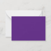 Correspondance Carte de note violette à écriture cursive minimali (Dos)