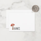 Correspondance Carte de note Wild Mushroom Thank you (Devant/Arrière en situation)