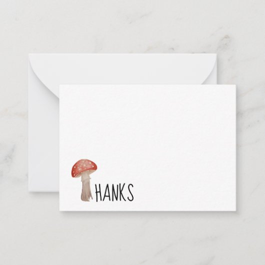 Correspondance Carte de note Wild Mushroom Thank you (Devant)