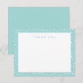 Correspondance Carte de notes Aqua Dotée Merci (Devant / Derrière)