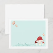 Correspondance Carte de notes de champignons et papillons magique (Devant / Derrière)