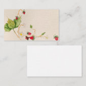 Correspondance carte de notes de fraise sauvage (Devant / Derrière)