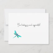 Correspondance Carte de notes Dragonfly Thank You (Dos)