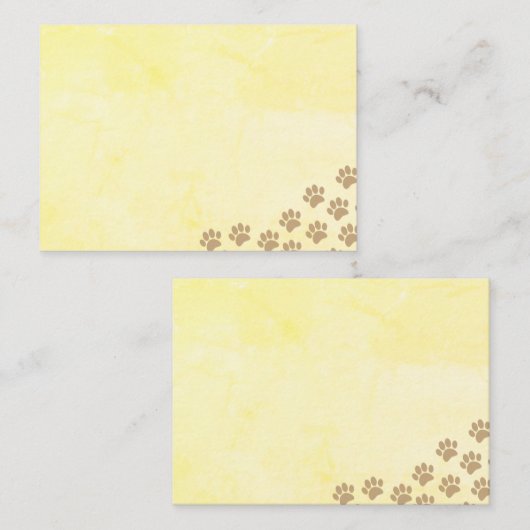 Correspondance Carte de notes Empreintes de pattes de chiot (Devant / Derrière)