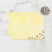 Correspondance Carte de notes Empreintes de pattes de chiot (Devant/Arrière en situation)