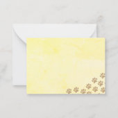 Correspondance Carte de notes Empreintes de pattes de chiot (Devant)