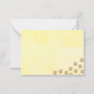 Correspondance Carte de notes Empreintes de pattes de chiot