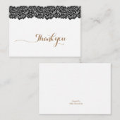 Correspondance Carte de notes Fleurs du Marché Roses Noir et Blan (Devant / Derrière)