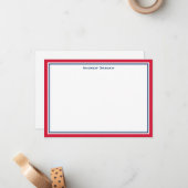 Correspondance Carte de notes frontalières rouge et marine (Devant/Arrière en situation)