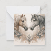 Correspondance Carte de notes Love for Horses (Devant)