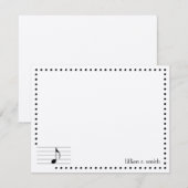 Correspondance Carte de notes musicales personnalisée (Devant / Derrière)