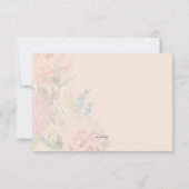 Correspondance Carte de notes Peonies et Lilacs (Dos)