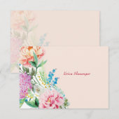 Correspondance Carte de notes Peonies et Lilacs (Devant / Derrière)