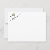 Correspondance Carte de notes personnalisée avec rayure de tennis (Devant)