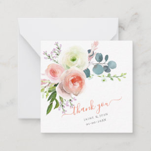Correspondance Carte de notes PixDezines Blush Pink Watercolor Pe