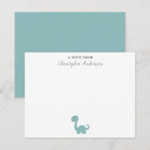 Correspondance Carte de notes pour le mignon Dinosaur Kid (Devant / Derrière)