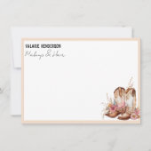 Correspondance Carte de notes professionnelles Boho Boho Watercol (Devant)