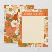 Correspondance Carte De Papeterie Verte A6 Orange Retro (Devant / Derrière)