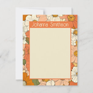 Correspondance Carte De Papeterie Verte A6 Orange Retro