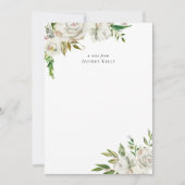 Correspondance Carte de papier à lettres Monogramme en fleurs dor (Devant)