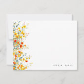 Correspondance Carte de papier à lettres personnalisées Boho fleu (Devant)