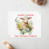 Correspondance Carte de Pâques personnalisée (Devant/Arrière en situation)