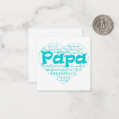 Correspondance Carte de père bleu clair (Devant/Arrière en situation)