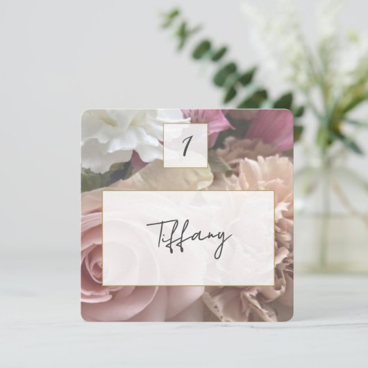 Correspondance Carte de placement Pale Pink Rose