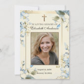 Correspondance Carte de prière catholique commémorative funéraire (Devant)