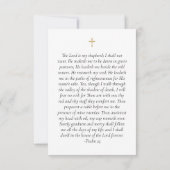 Correspondance Carte de prière commémorative Eucalyptus (Dos)