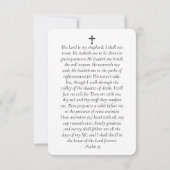 Correspondance Carte de prière commémorative Eucalyptus (Dos)