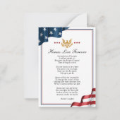 Correspondance Carte de prière commémorative patriotique (Dos)