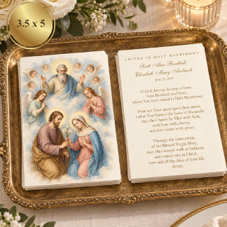 Correspondance Carte de prière de mariage catholique Fiançailles