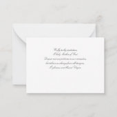 Correspondance carte de prière de Mère Marie (Dos)