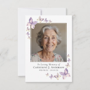 Correspondance Carte de prière Lilac Butterflies Photo